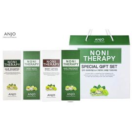 [ANJO] Professional Noni Hair & Body 3-Piece Gift Set - Strengthens Hair Roots, Soothes Skin with Anti-Inflammatory Noni & Moisturizing Herbal Extracts, Hypoallergenic & Fragrant-Made in Korea